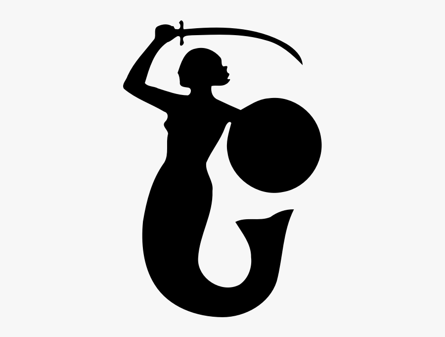 Clip Art Mermaid Black And White Clipart - Warsaw Mermaid Png, Transparent Clipart