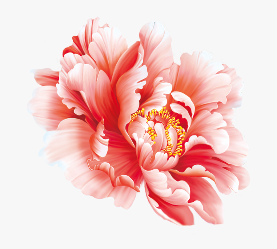 Floral Design Flower Painting In Peony Chinese - Chinese Peony Flower Painting, Transparent Clipart