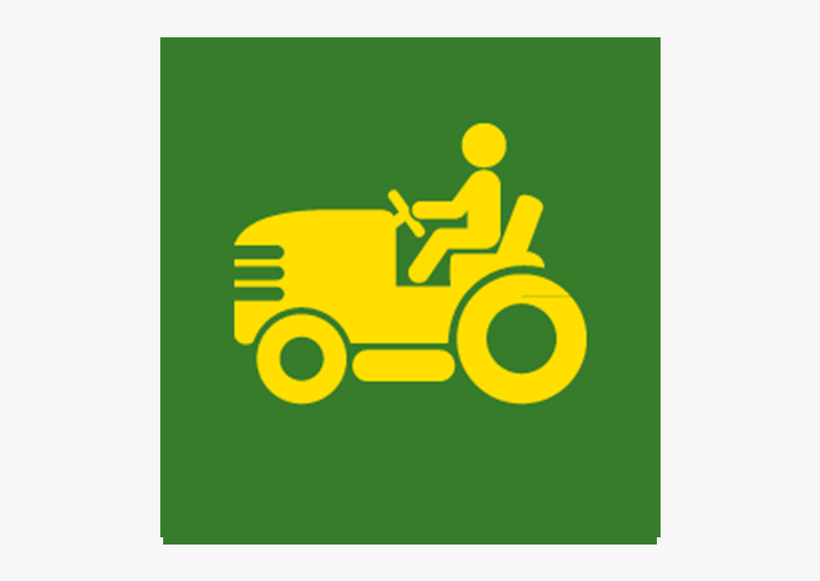 Graphic Of A Man Riding A Lawn Mower - Tractor, Transparent Clipart