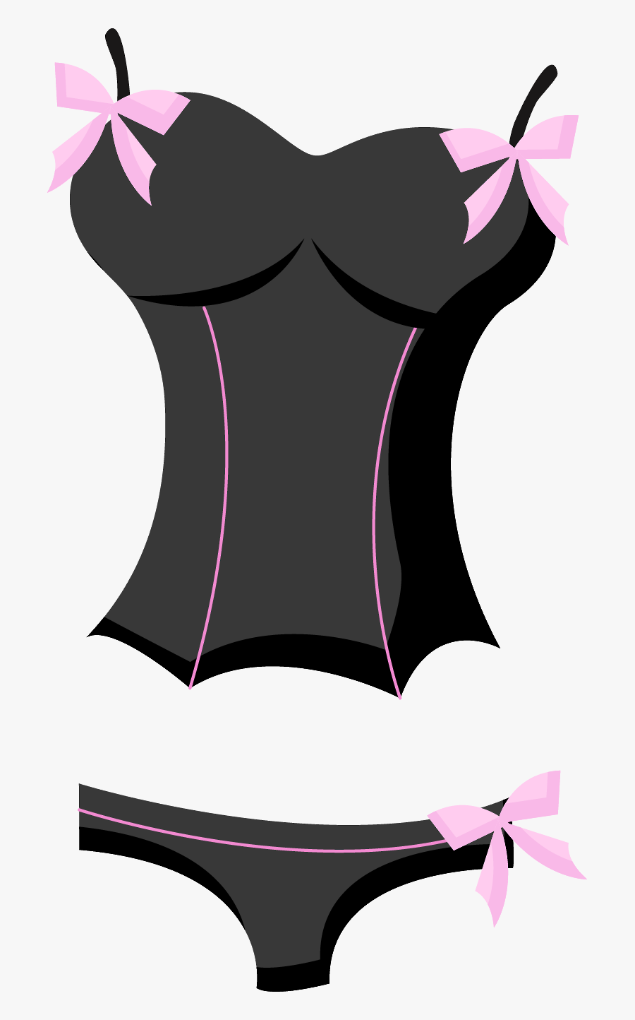 Clipart Woman In Underwear And A Crown - Lingerie Png, Transparent Clipart
