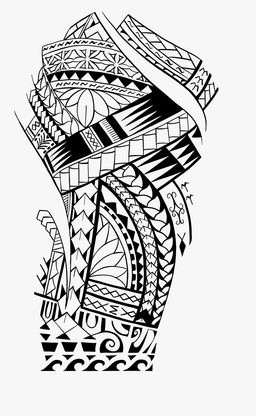 Vector Black And White Tiki Vector Tattoo Hawaiian - Tribal Tattoo Designs, Transparent Clipart