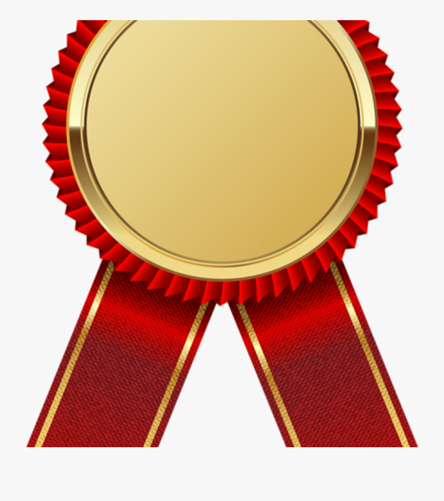 Ribbon Clipart Gold Medal With Red Png Image Frames - Ribbon Certificate Transparent, Transparent Clipart
