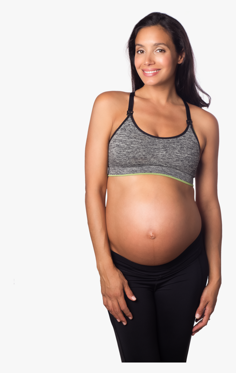 Clip Art Asian In Bras - Pregnancy Time Uses In Sports Bra, Transparent Clipart