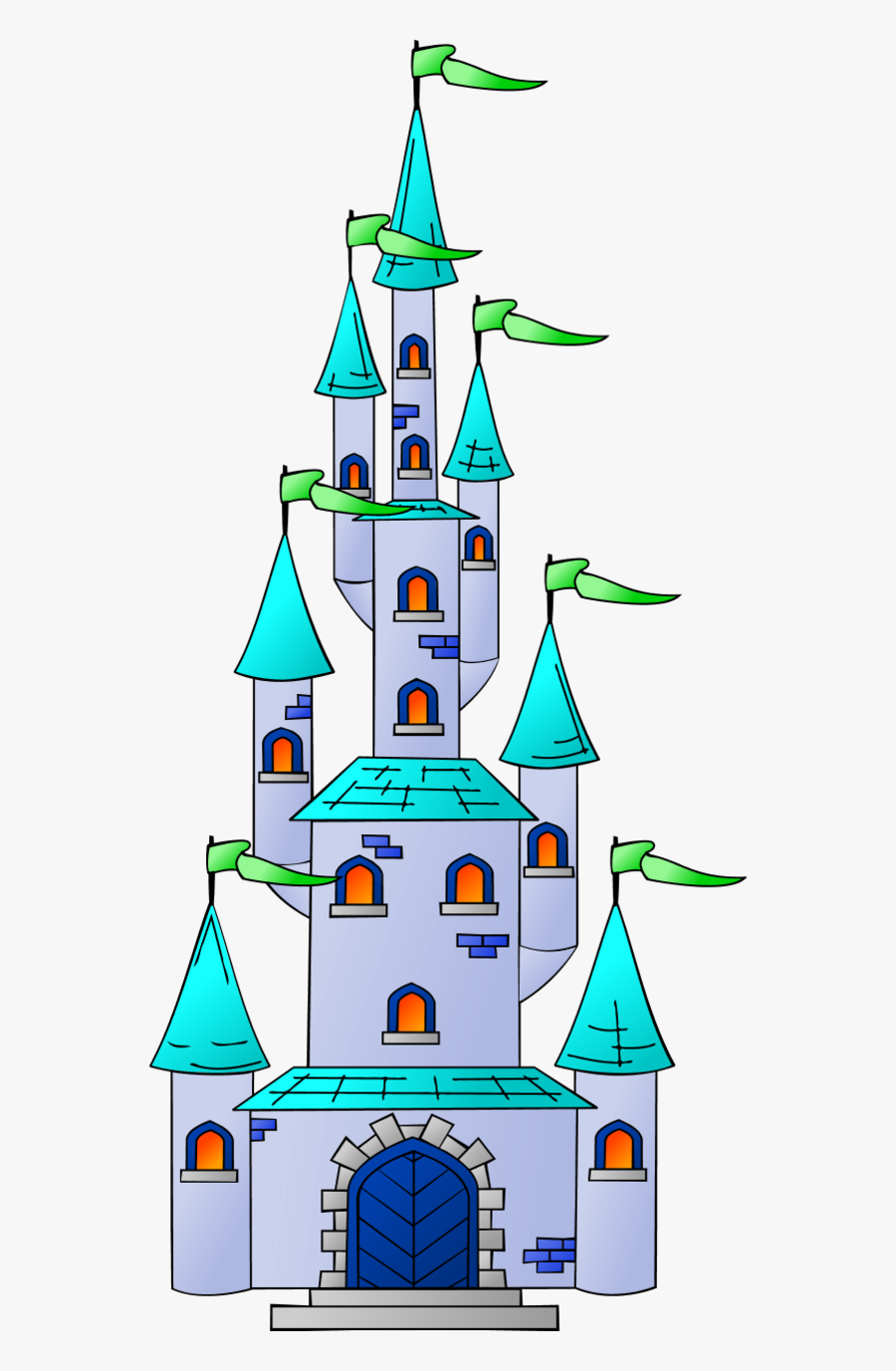 Castle Clip Art, Transparent Clipart