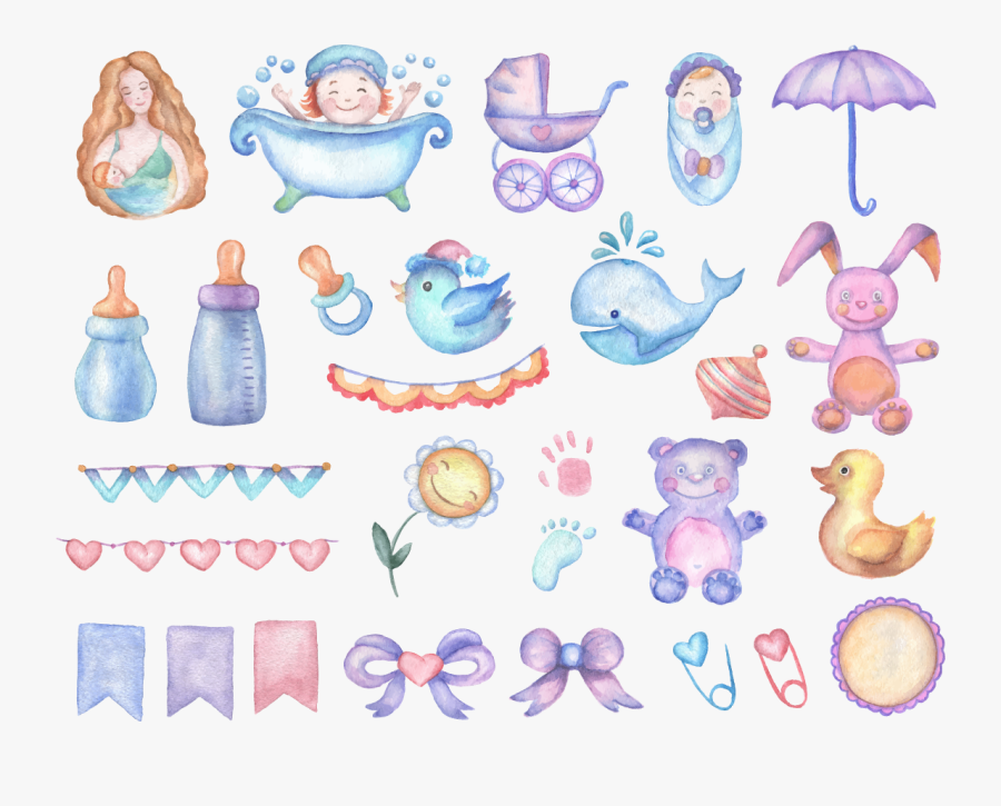 Watercolor Png Baby, Transparent Clipart