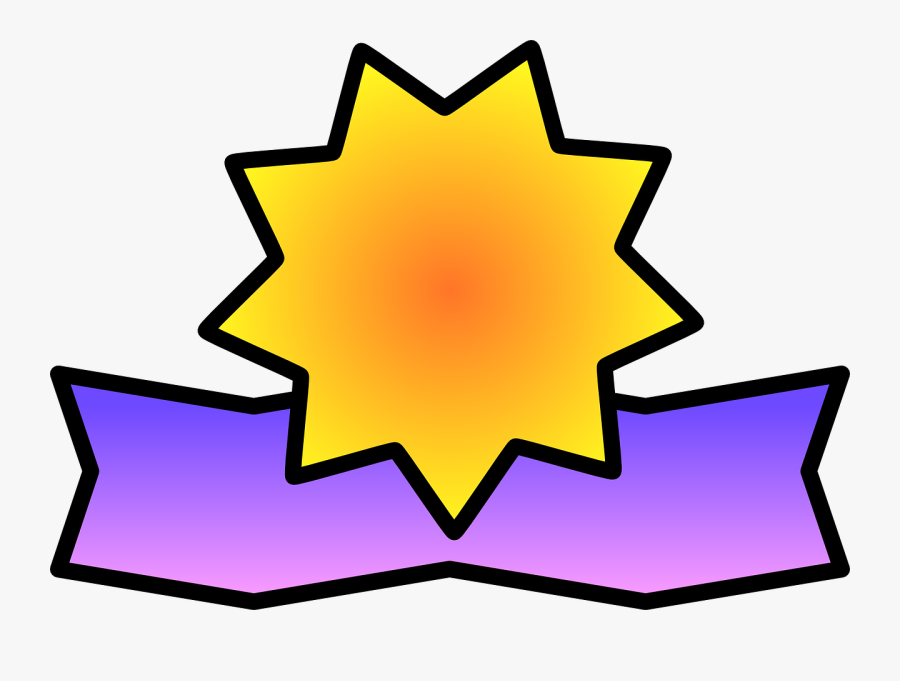 Certificate, Star, Ribbon, Gold, Award, Medal - Ribbon Medals Clip Arts, Transparent Clipart