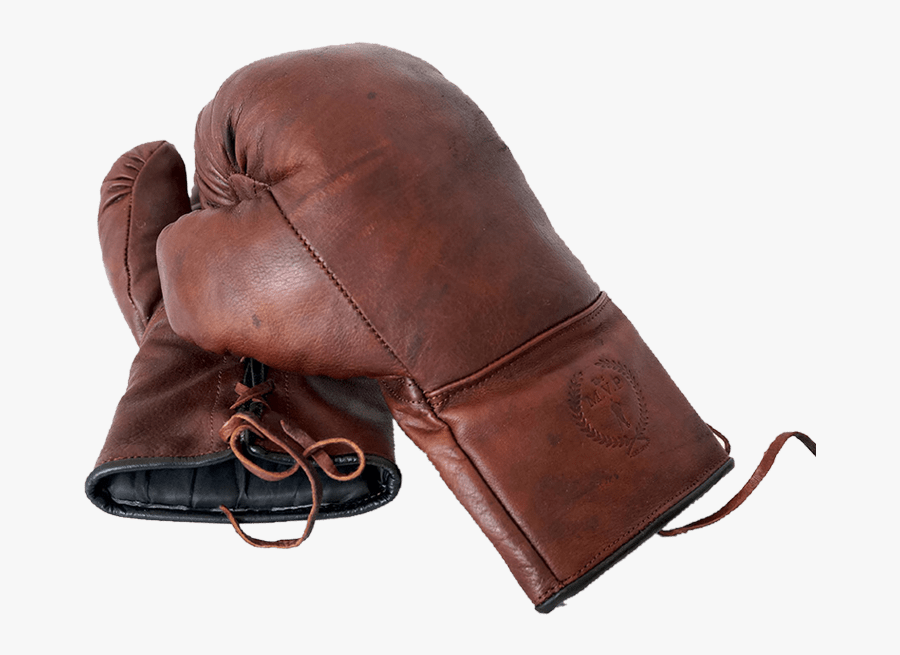 Vintage Boxing Gloves - Brown Boxing Gloves Laced, Transparent Clipart