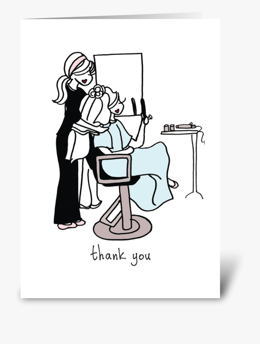Hairdresser Thank You Greeting Card - Thank You From Hairdresser, Transparent Clipart