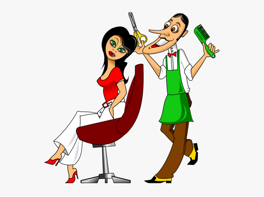 Hairdresser Cartoon, Transparent Clipart