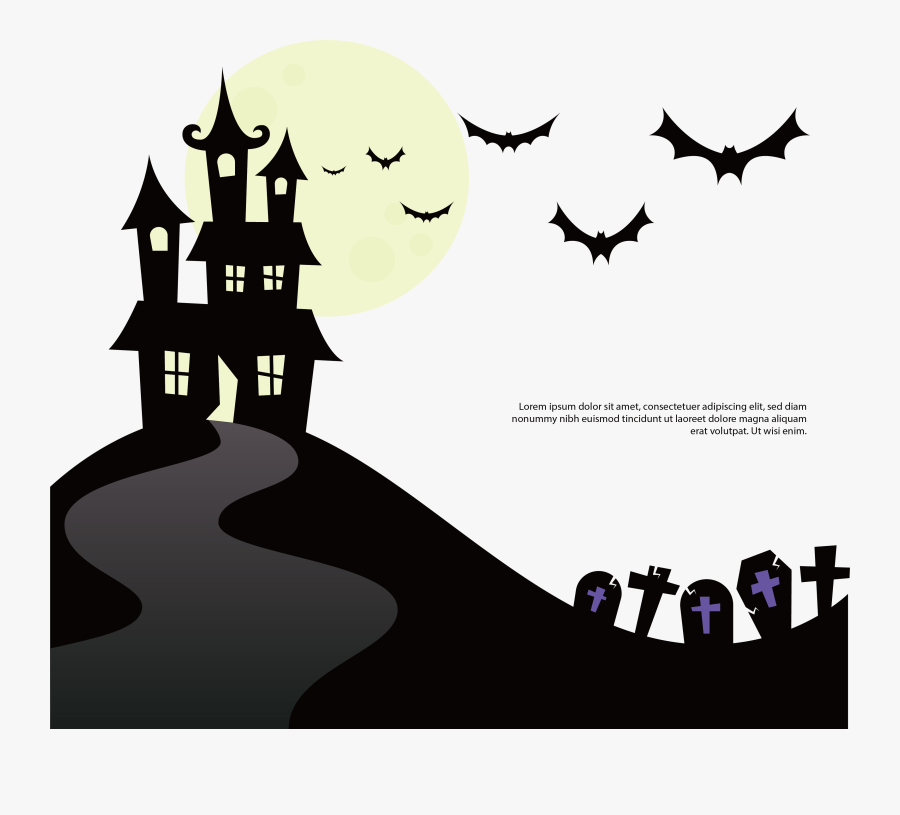 Halloween Party Euclidean Vector - Dibujo De Mansión Terrorífica, Transparent Clipart