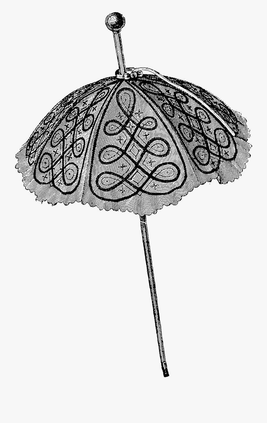 Victorian Era Umbrella Png, Transparent Clipart