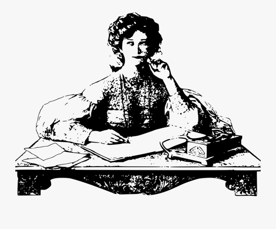 Female Writer Clipart, Transparent Clipart