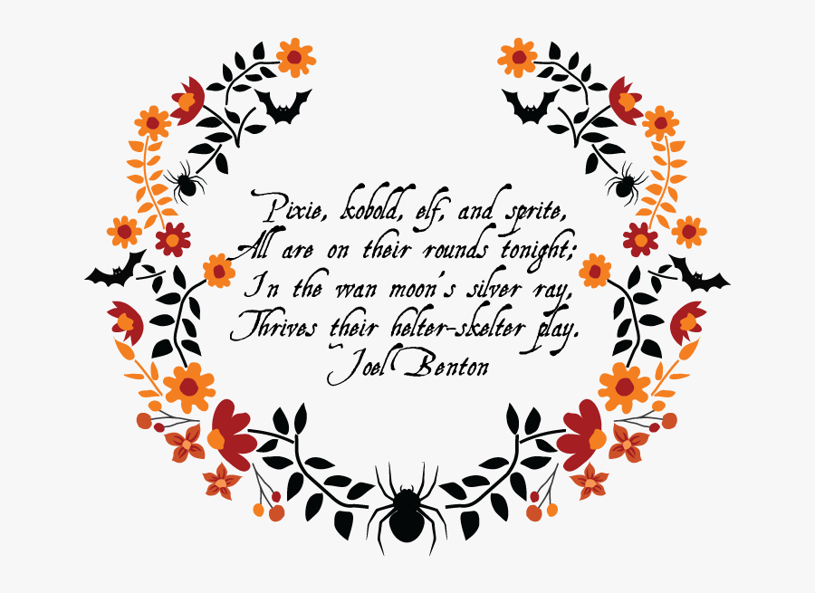 3 Free Halloween Poem Prints - Spider, Transparent Clipart