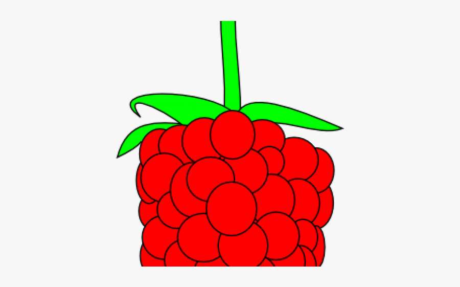 Raspberry Clipart Painted - Berry Clipart, Transparent Clipart