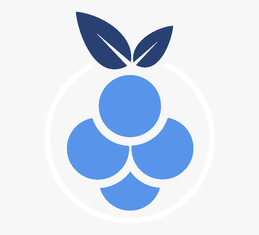 Transparent Raspberries Clipart - Blue Raspberry Pi Logo, Transparent Clipart