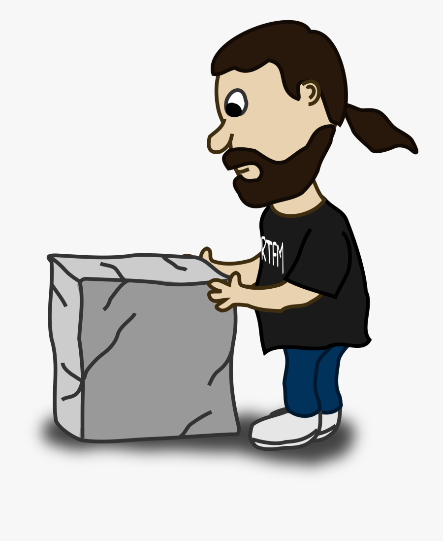 Guy And The Stone Block Clip Arts - Hard Stone Clipart, Transparent Clipart