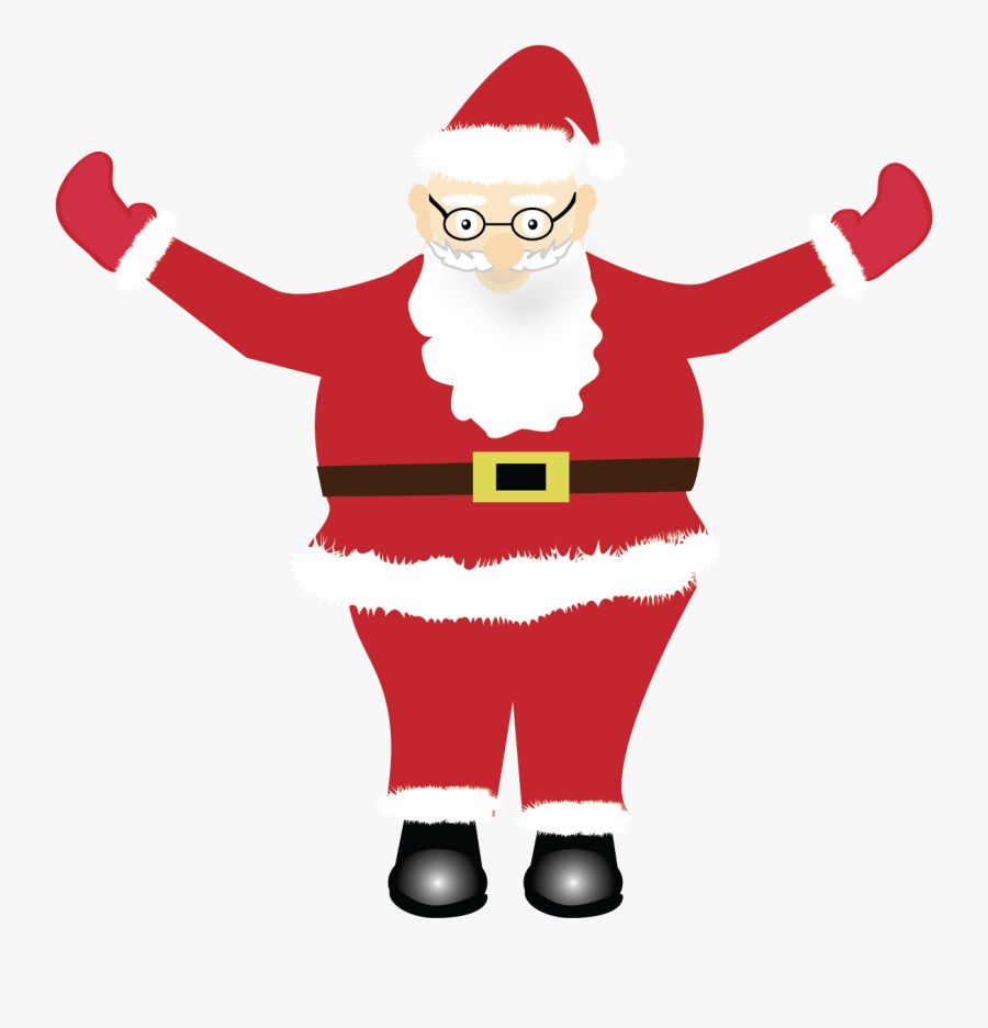 Print And Cut Santa Graphic File Example Image - Santa Claus, Transparent Clipart