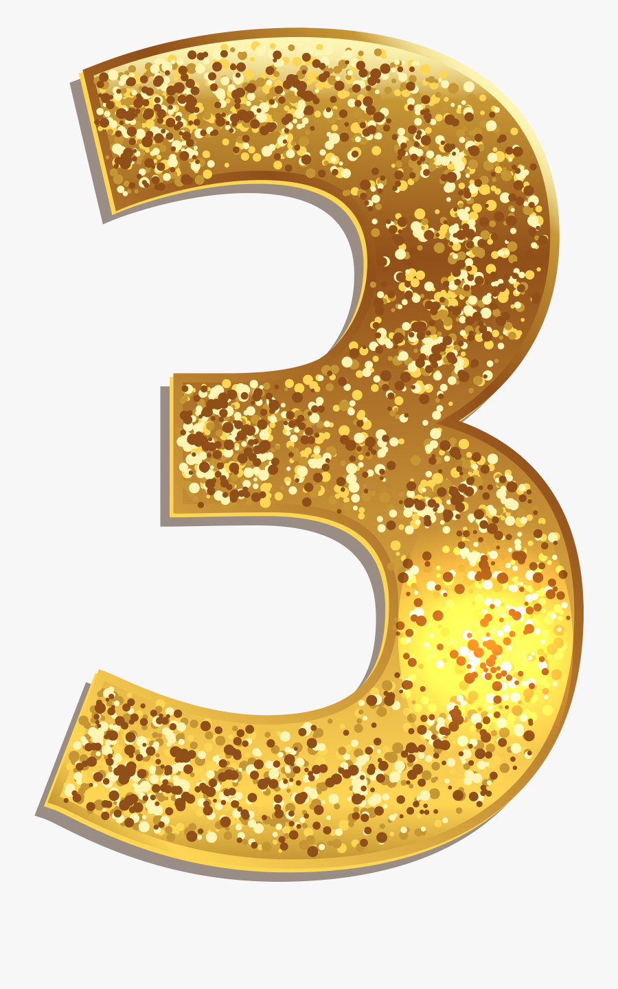 Gold Glitter Numbers Png, Transparent Clipart