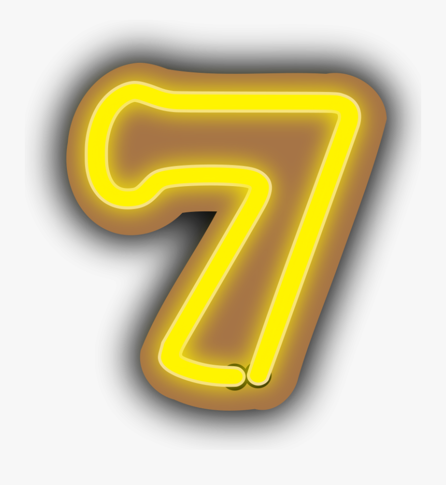 Set Of Number Rays Clipart Vector Clip Art Free - Number 7 Gif Png, Transparent Clipart
