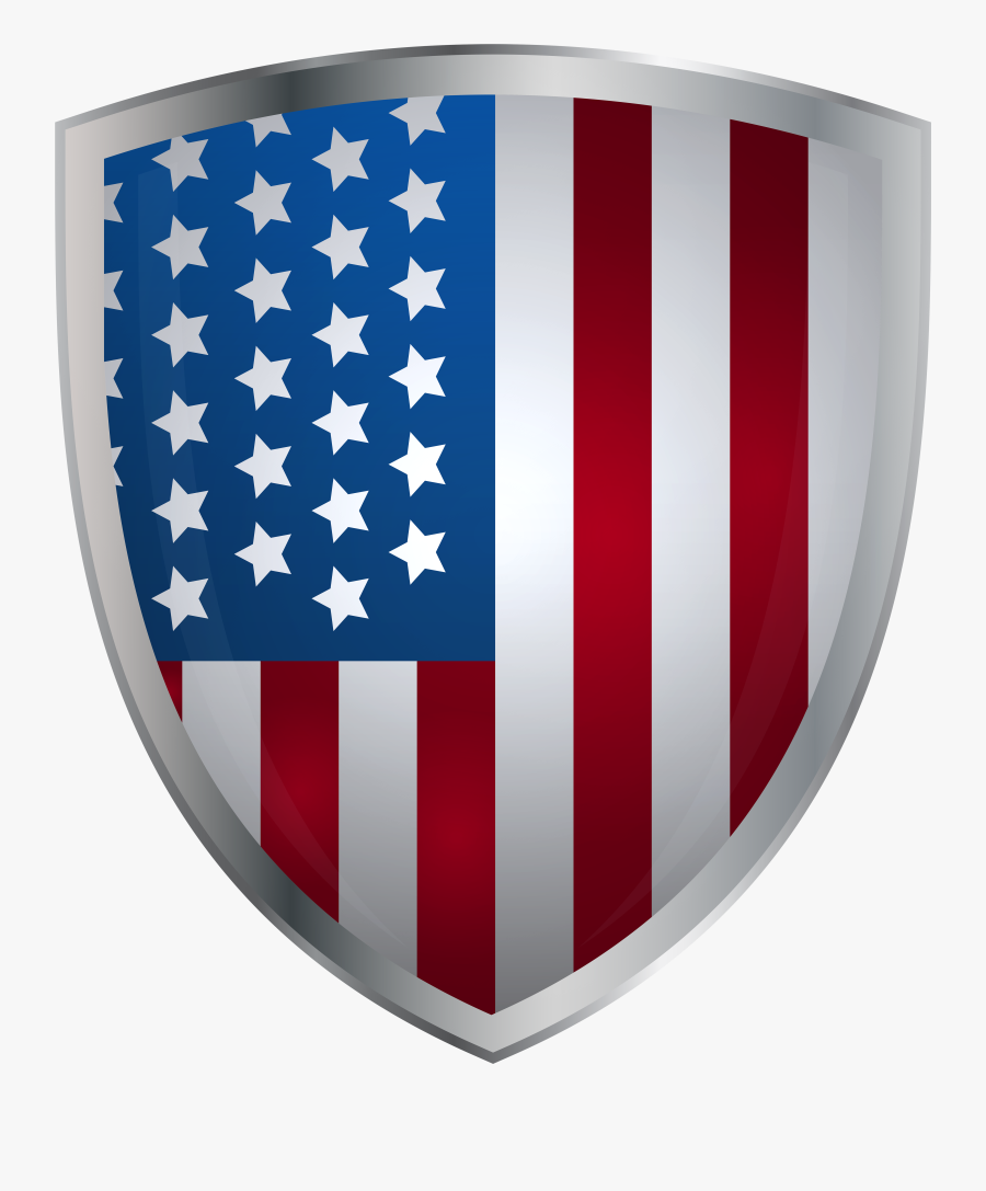 Usa Flag Decor Transparent Clip Art Image - Usa Flag Shield Png, Transparent Clipart
