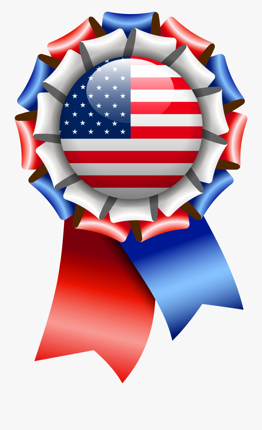 Transparent American Flag Clipart - Usa Flag Rosette, Transparent Clipart