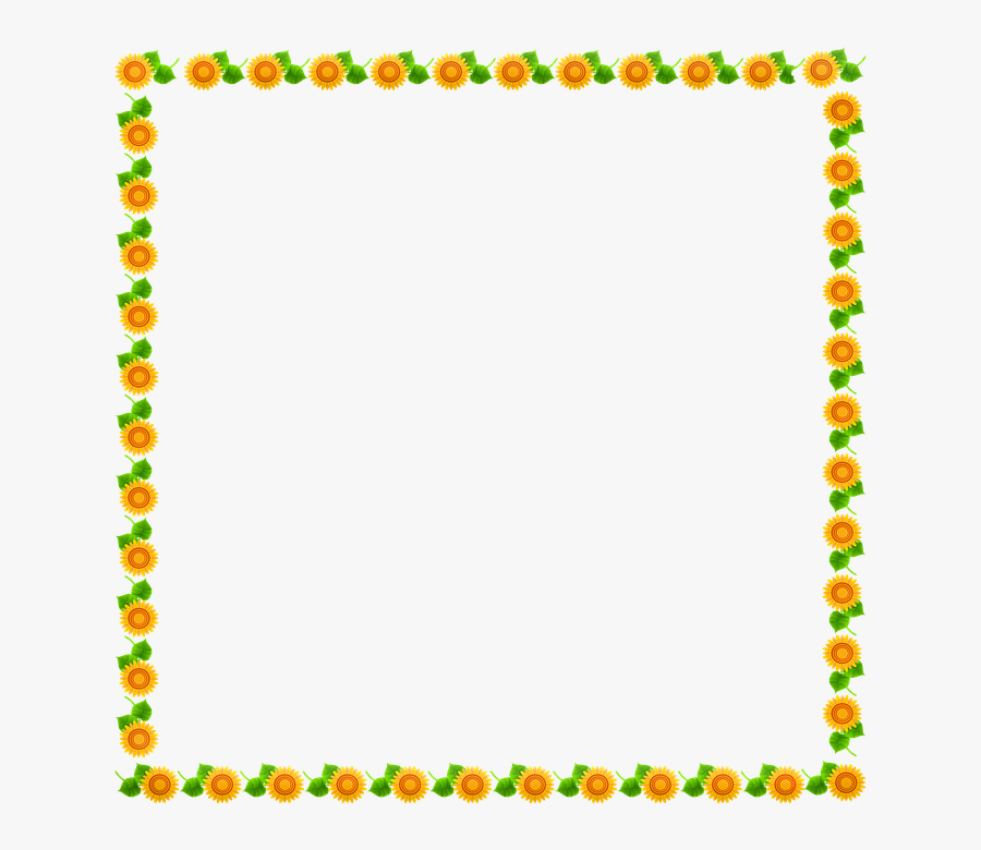 Sunflower Frame Sunflower Border Frame Border - Halloween Border Clip Art, Transparent Clipart