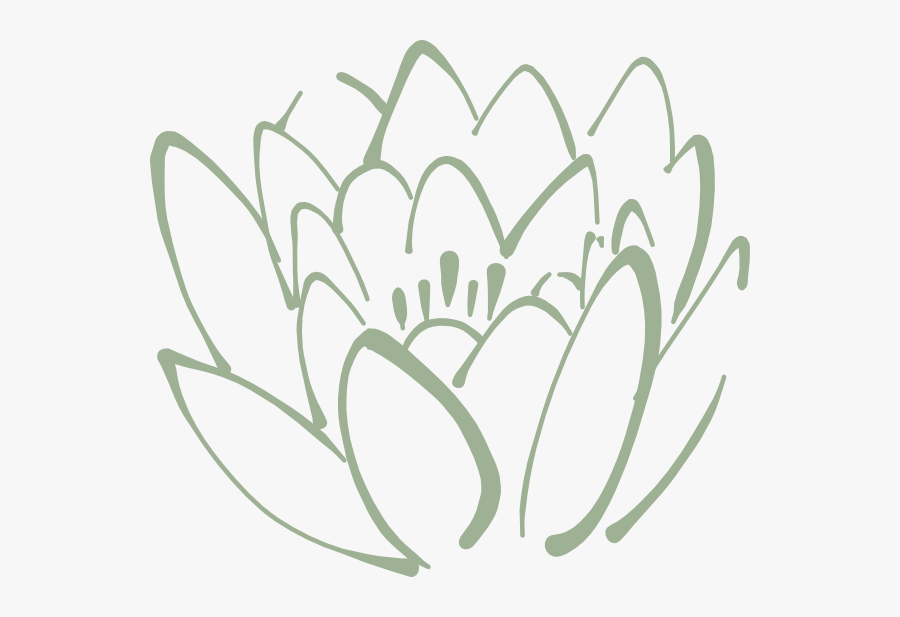 Green Fill Lotus Svg Clip Arts - Lotus Clipart Black And White, Transparent Clipart