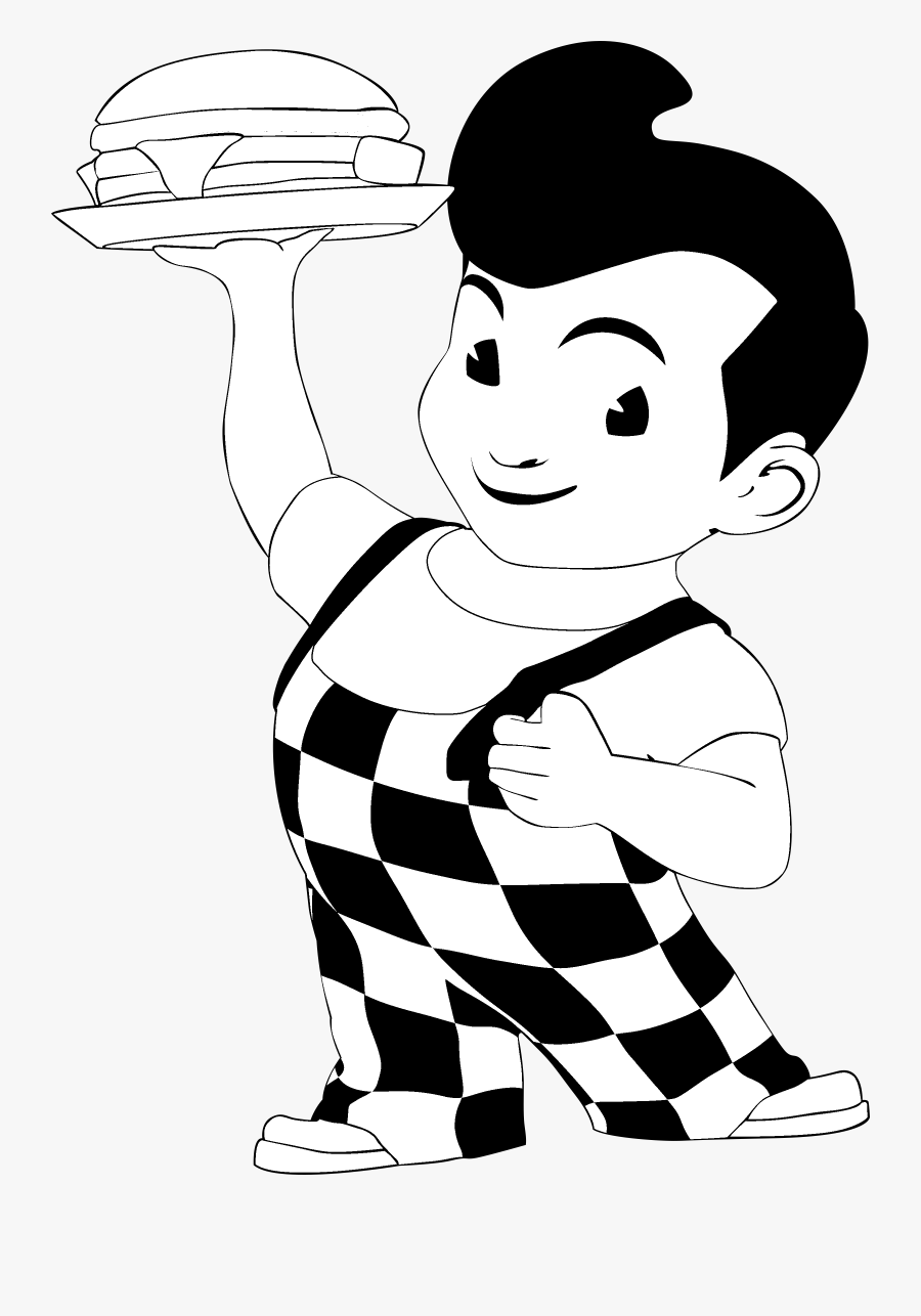 Transparent Boy Scout Clipart Black And White - Bob's Big Boy, Transparent Clipart