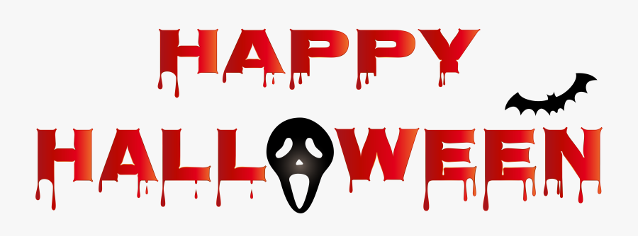 Transparent Halloween Corner Border Clipart - Bloody Happy Halloween Clipart, Transparent Clipart