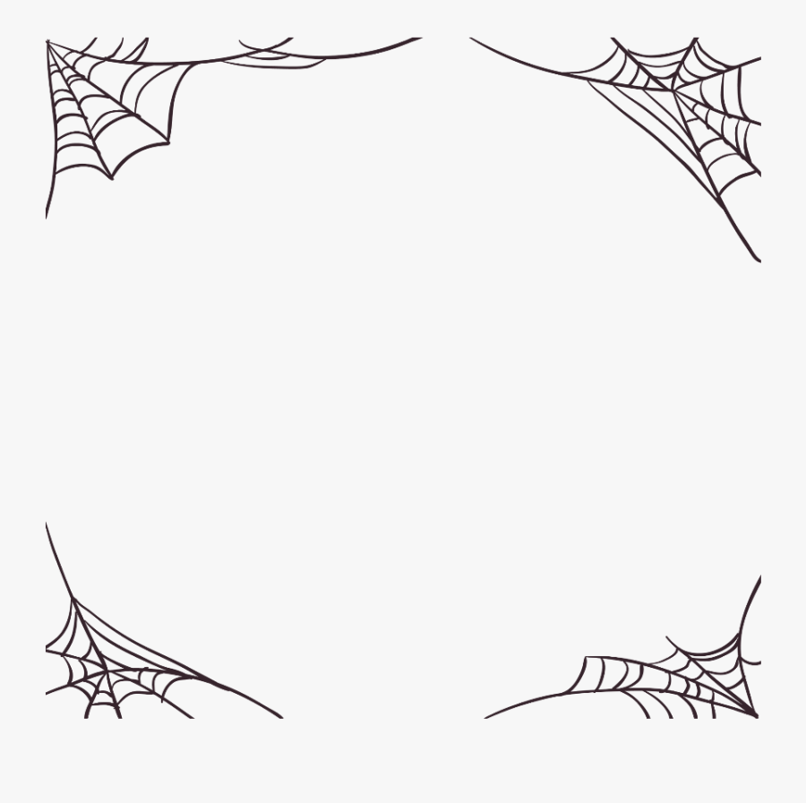 #mq #spiderweb #halloween #border #borders - Spider Web Border Png, Transparent Clipart