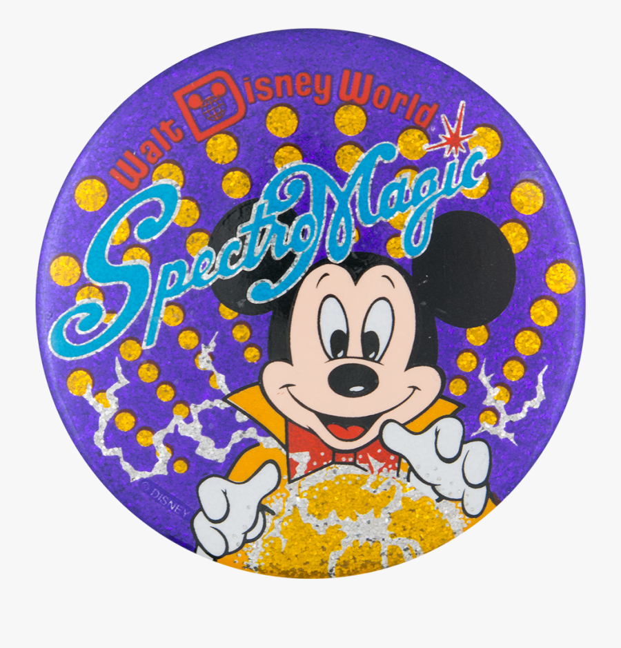 Walt Disney World Spectro Magic Entertainment Button - Cartoon, Transparent Clipart