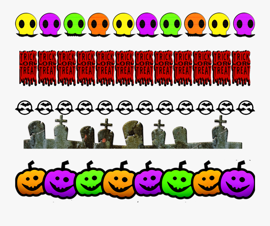 Transparent Halloween Border Landscape Png - Jack-o'-lantern, Transparent Clipart