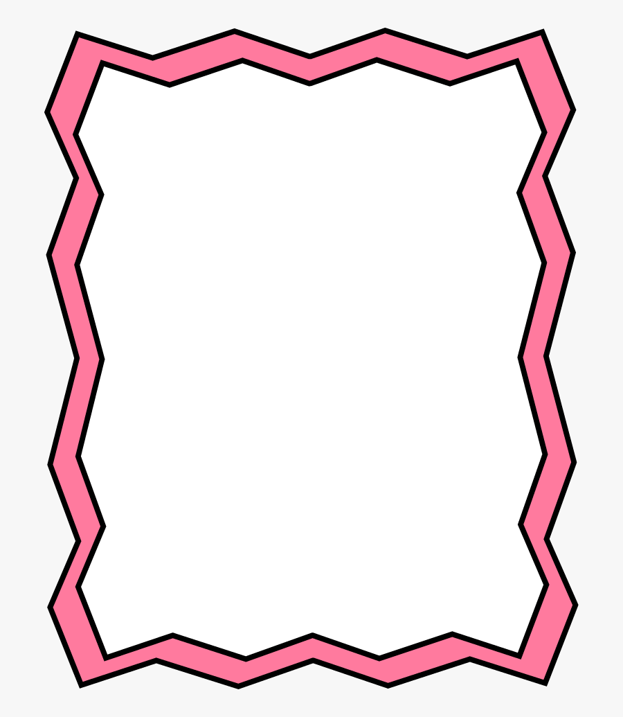 Free Halloween Page Border - Zig Zag Frames, Transparent Clipart
