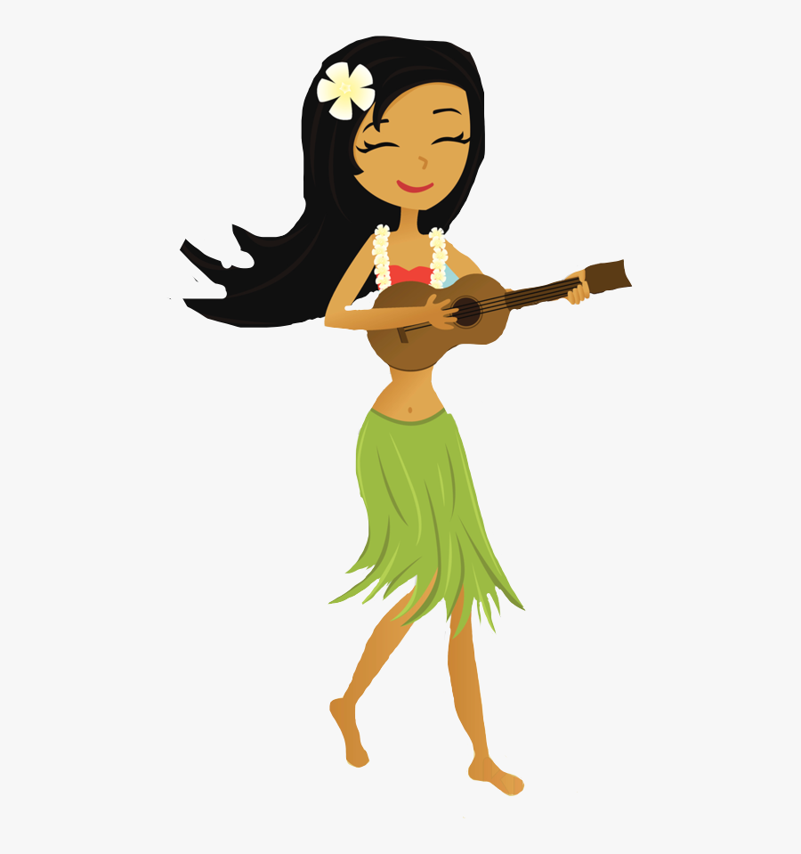 #ukulele #ukulelemusic #havana #havaiana #beach #praia - Hula Girl With Ukulele, Transparent Clipart