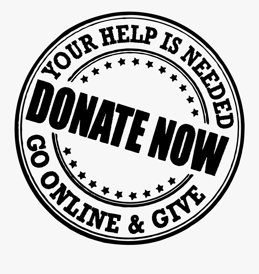 Donate Now Round Stamp Clip Arts - Donate To Charity Transparent, Transparent Clipart