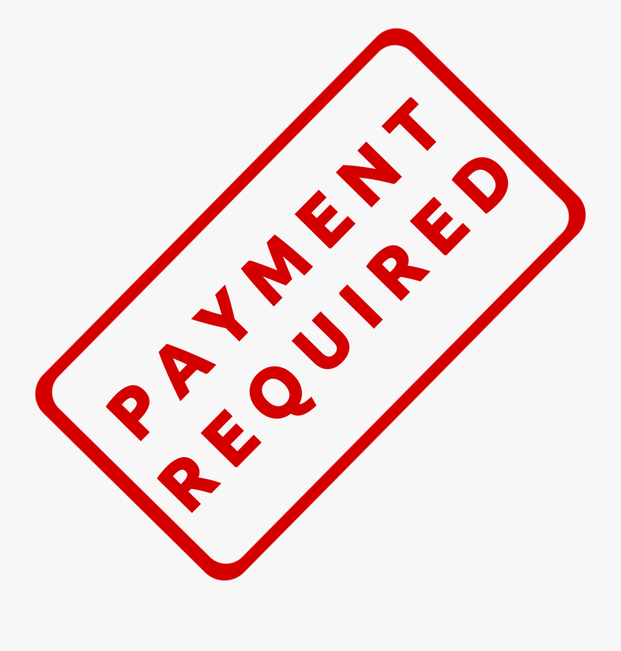 Payment Required Stamp, Transparent Clipart