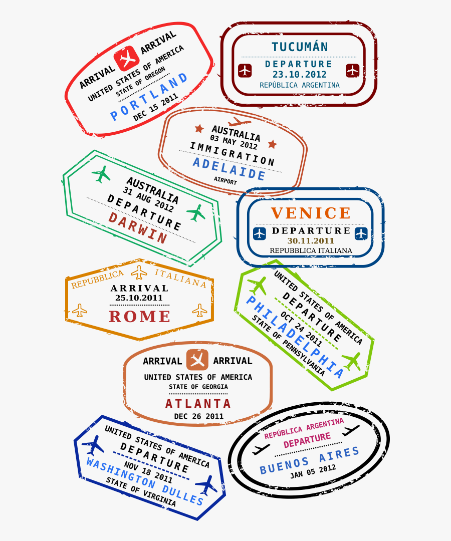 Travel Passport Stamp Clip Art