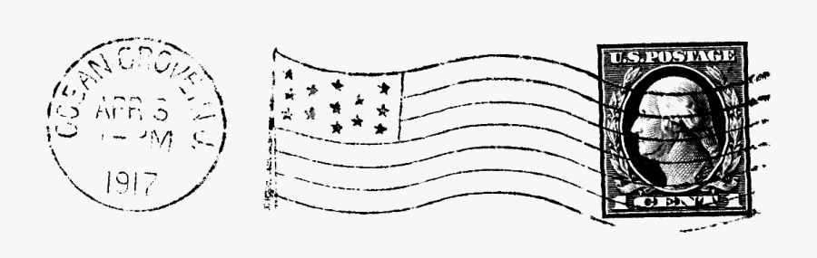 Old Postage Stamp Png, Transparent Clipart