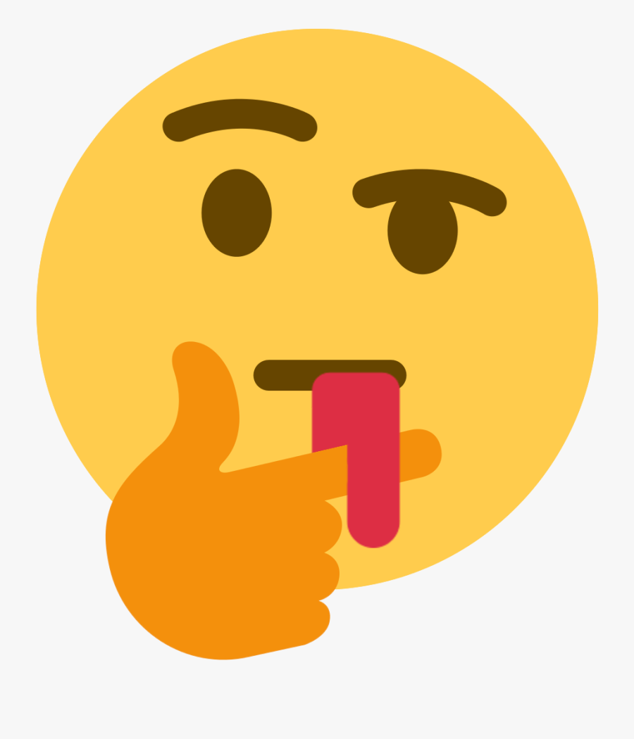 Think Clip Art Thinking Face Emoji Discord Free Transparent