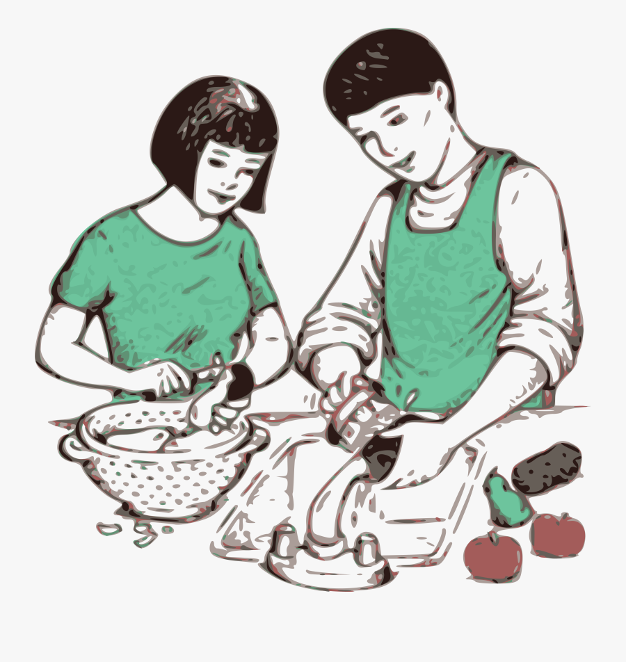 Hand Clipart Washing Dish - Cartoon Making Food Transparent, Transparent Clipart
