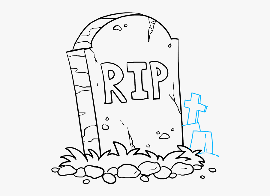 How To Draw Tombstone - Gravestone Drawing, Transparent Clipart
