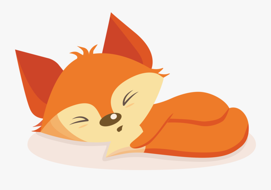 Sleeping Fox - Cute Fox Png, Transparent Clipart