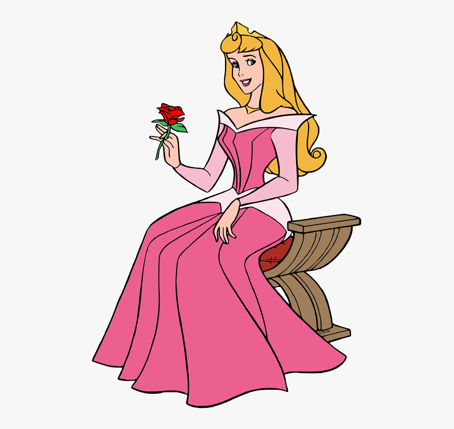 Sleeping Beauty Holding A Rose, Transparent Clipart