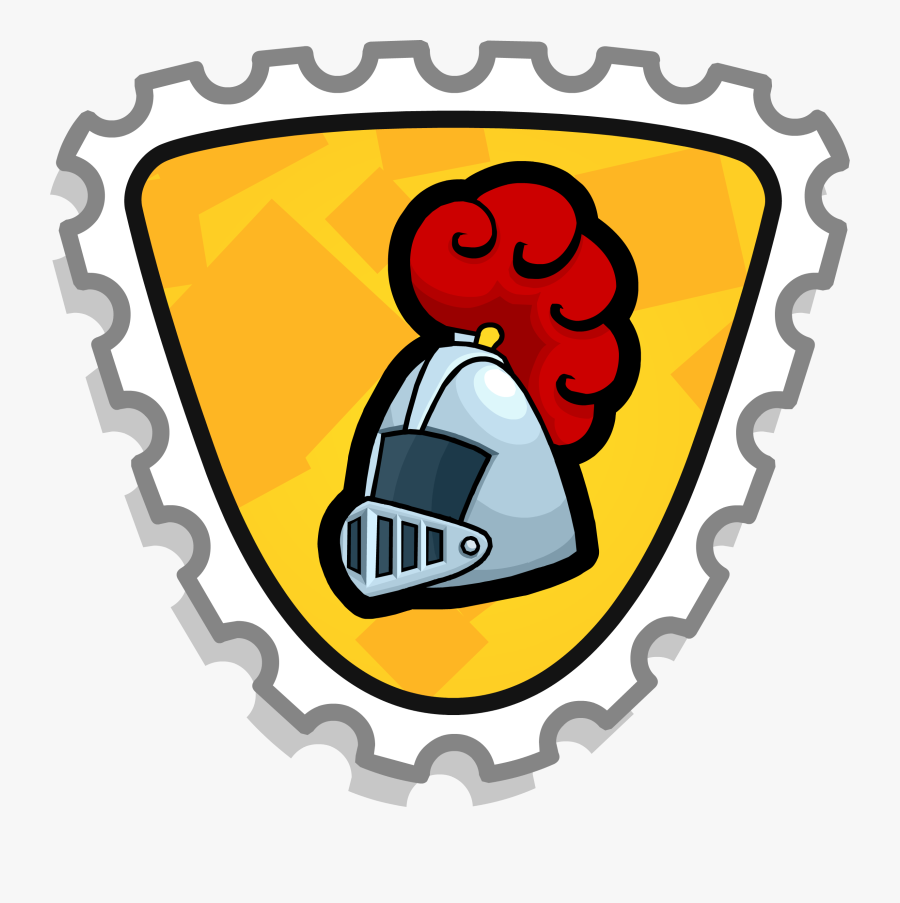 Noble Knight Stamp - Club Penguin Mascot Stamps, Transparent Clipart