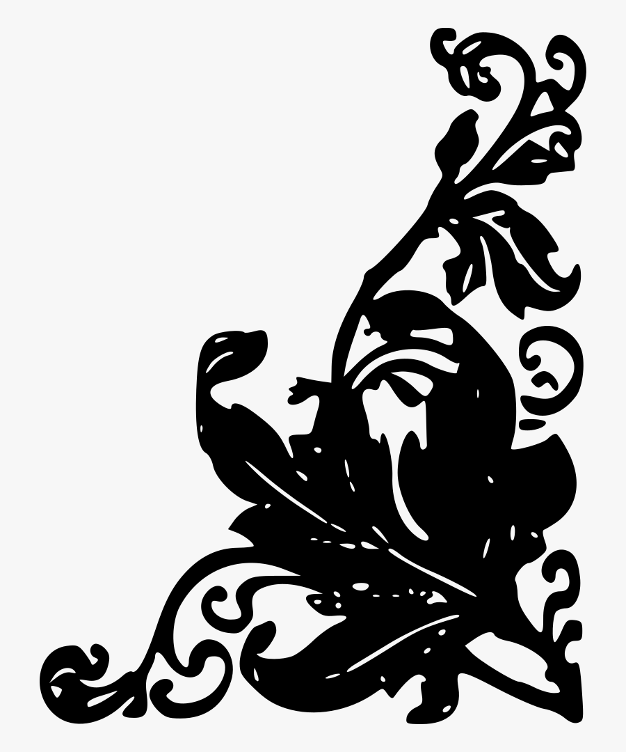 Deco Stamp - Decorative Green Corner, Transparent Clipart