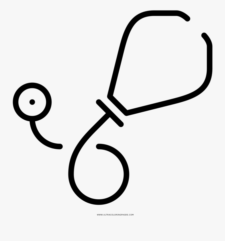 Stethoscope Coloring Page - Estetoscopio Png, Transparent Clipart