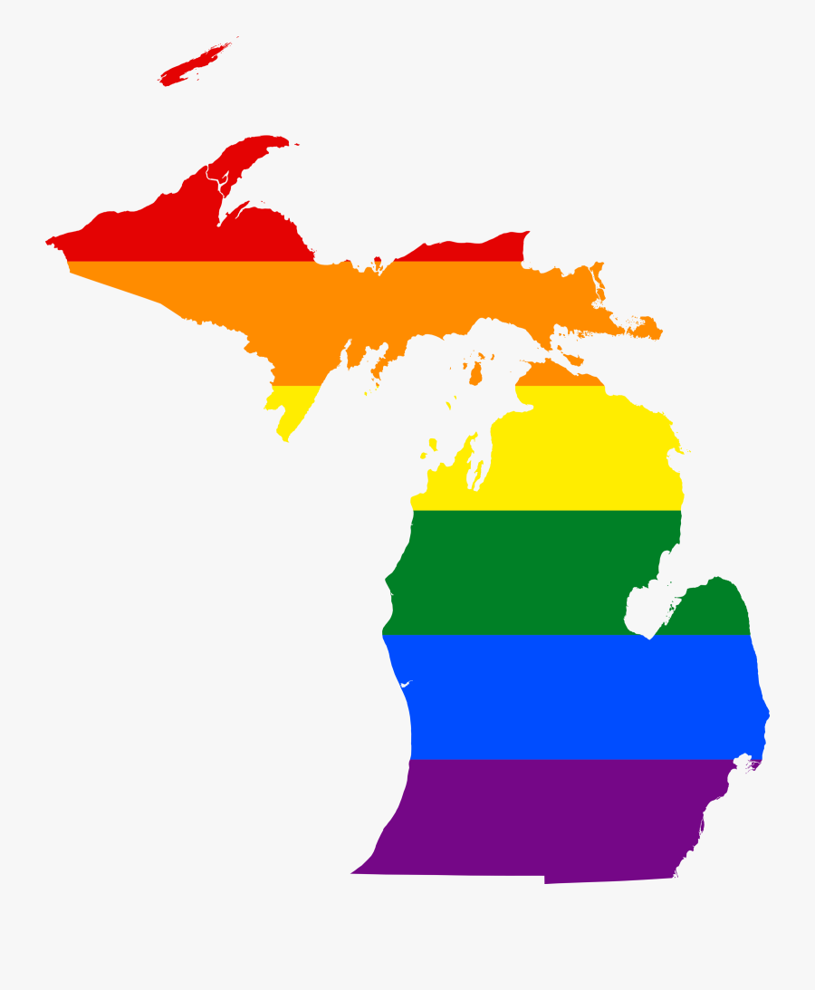 Michigan Republican Democrat Map, Transparent Clipart