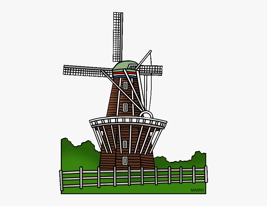 Holland Michigan Windmill - Windmill, Transparent Clipart