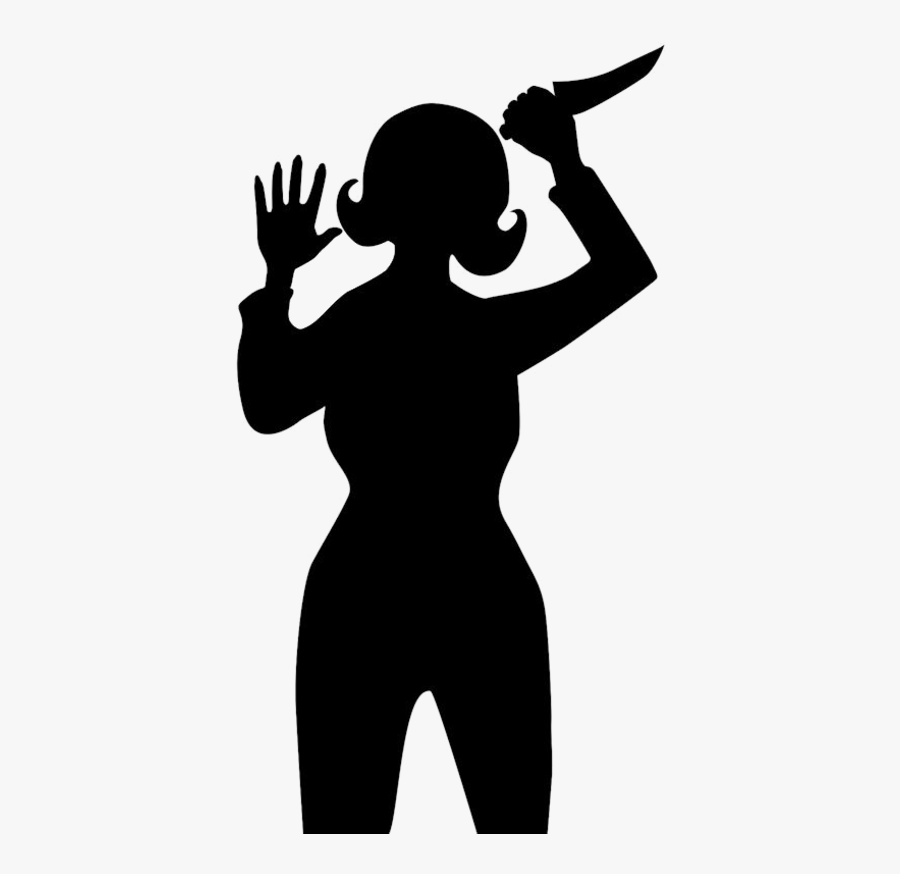 Psycho - Clipart - Creepy Silhouette In Window, Transparent Clipart