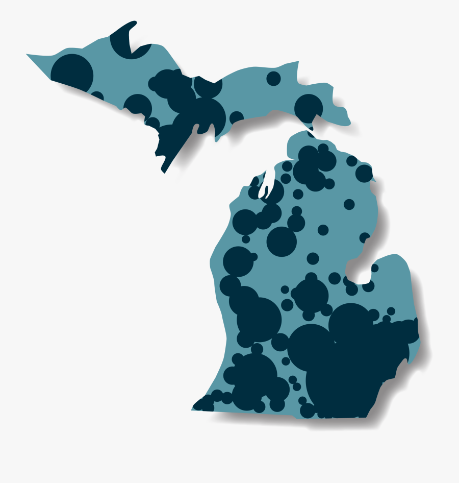 Easy To Draw Michigan Map, Transparent Clipart